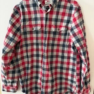 Fjallraven Red and Gray Plaid Shirt